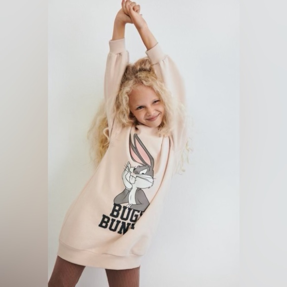 Zara kids girls Bugs Bunny sweatshirt dress